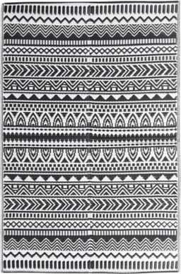 vidaXL - Buitenkleed - ARAKIL - 160x230 - cm - polypropeen - zwart — thumbnail 1
