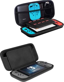Hoesje Geschikt voor Nintendo Switch Hoes Bescherm Case Hardcover Met Polsbandje - Hoes Geschikt voor Nintendo Switch Case - Blauw — thumbnail 3