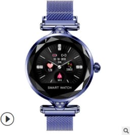 Darenci Smartwatch Sparkle Pro - Smartwatch dames - Smartwatch heren - Activity Tracker - Touchscreen - Stalen band - Dames - Heren - Horloge - Stappenteller - Bloeddrukmeter - Verbrande calorieën - Zuurstofmeter - Spatwaterdicht - Blauw — thumbnail 1