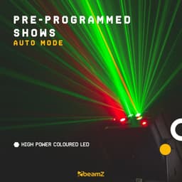 Party laser - BeamZ Dahib laser lichteffect met rode & groene laser + blauwe LED — thumbnail 3