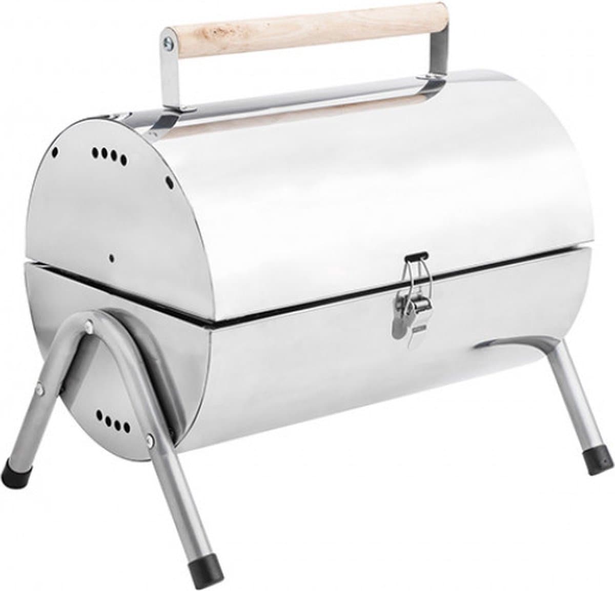HI Houtskool Barbecue - Tafelbarbecue - RVS - Zilver — afbeelding 1