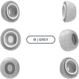 Foam eartips geschikt voor Airpods Pro (2) - licht grijs - 6× Medium - zachte memory foam opzet oortjes - foamigo® — thumbnail 4
