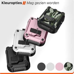 Case geschikt voor Apple AirPods 4 Hoesje - Waterdicht - 100% Shockproof Case - Vergrendelknop - Roze — thumbnail 4