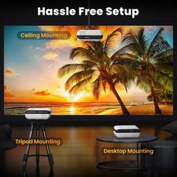 Mini Beamer - Mini projector - FHD - AV - Audio - 2x USB - HDMI - 100.000 uur - Bluetooth 5.1 - 10.000:1 contrast - 9500 lumen — thumbnail 5