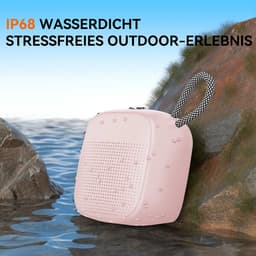 Draagbare Bluetooth Speaker - Draadloze Muziek Box - met HiFi stereogeluid - USB/Micro SD-kaart/AUX-ingang - voor feest, thuisbioscoop, game theater - Roze — thumbnail 3
