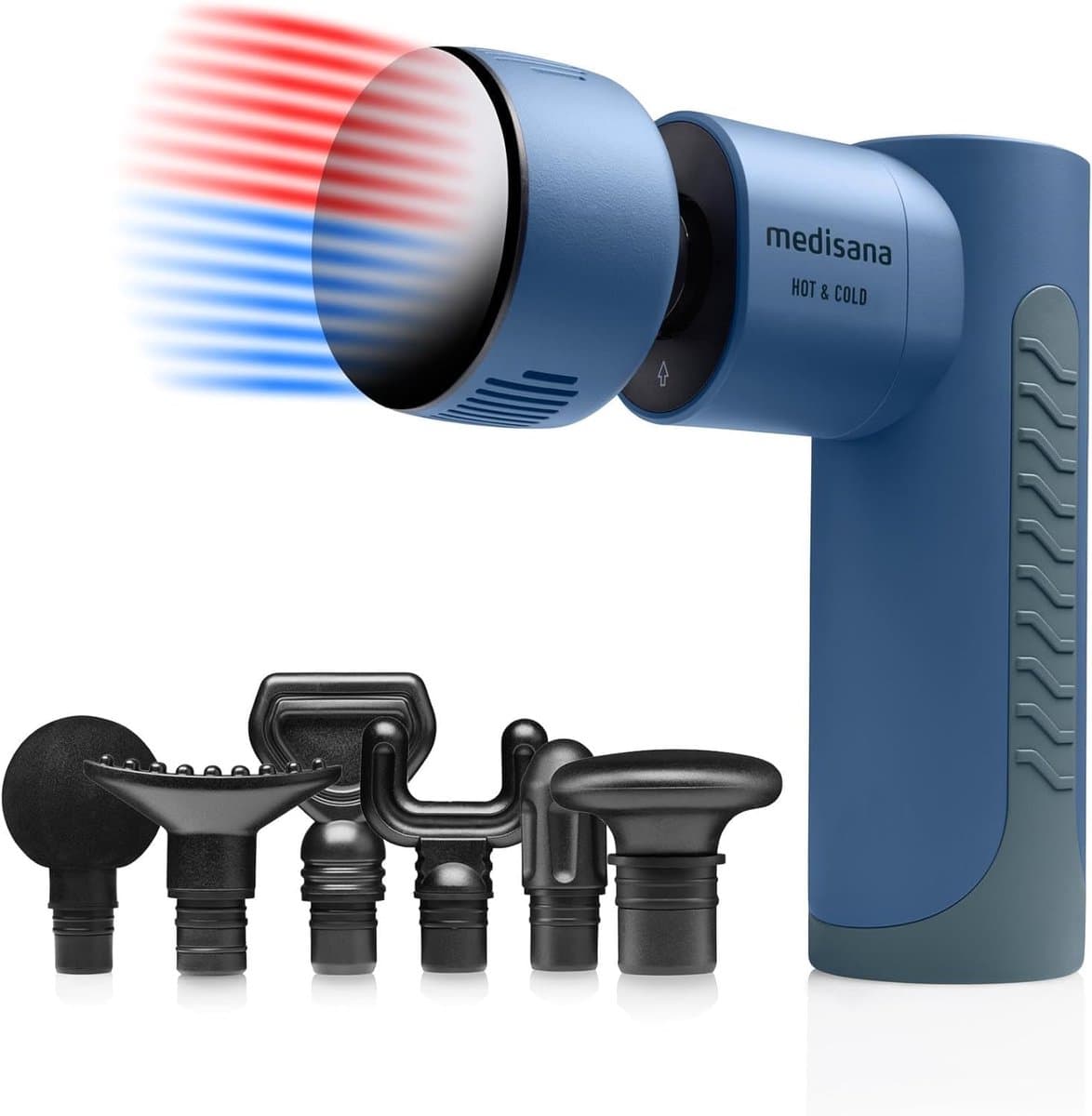 Massagepistool met warme en koude functie - Diepe weefselmassage met 3 vibratieniveaus en 7 hulpstukken — afbeelding 1