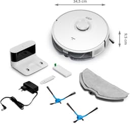 MEDION Robotstofzuiger met Lasernavigatie en Veegfunctie X10 SW (Krachtige 2.700Pa zuigkracht, 2in1 robotstofzuiger, nauwkeurig in kaart brengen, Go & No Go gebieden, meerdere vloeren) — thumbnail 3