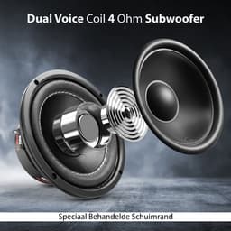 Auto Luidspreker – Pyle Subwoofer Auto Speaker- Zwarte Plastic Mand- Dubbele Spreekspoel- 4 Ohm Impedantie- 600 Watt — thumbnail 2
