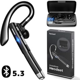 Techard Draadloze Headset Met Microfoon Bluetooth Headset Draadloos Met Noise Canceling Handsfree Bellen Met Bluetooth 5.3 - 2026 Model — thumbnail 1