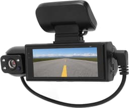316 Inch HD-scherm Dashcamera met 360° Rotatielens voor en Achter Nachtzicht - Parkeerachteruitrijmonitor met Bewegingsdetectie en Lusopname — thumbnail 1