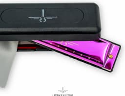 Mondharmonica C voor Volwassenen en Kinderen - Instructieblad - Metallic Purple Blues Harp — thumbnail 4