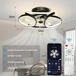ApexArte® Plafondventilator met Verlichting - Plafonniere - Plafondlamp — thumbnail 2