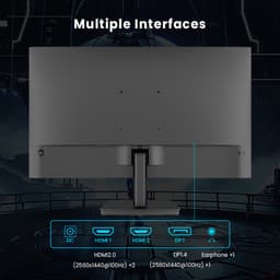 KTC H27T27 Gaming Monitor, 27-inch 2560x1440 QHD IPS-scherm, 100Hz verversingssnelheid, HDR10, 1ms responstijd, Adaptive-Sync, Low Blue Light en Flicker-Free, VESA-muurbevestiging, 2*HDMI 2.0, 1*DP 1.4, 1*hoofdtelefoonaansluiting — thumbnail 3
