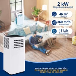 Serenelife Mobiele Airco - 9.000 BTU Wi-Fi Geactiveerde Binnen Airco - Draagbare Airconditioner Ruimtes tot 28 m2 — thumbnail 5
