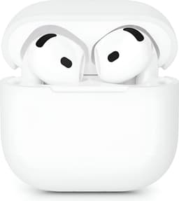 Studio Air Hoesje geschikt voor Airpods 4 - Schokbestendige Siliconen Case - Wit — thumbnail 1