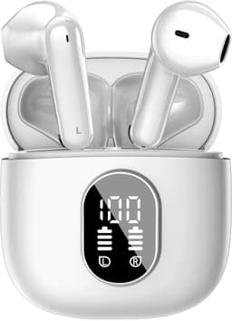 Soundtrex X-Pro Draadloze oordopjes - Bluetooth Oordopjes - Oortjes draadloos - Earpods - LED Display - Bluetooth 5.3 - Wit — thumbnail 1