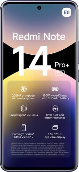 Xiaomi Redmi Note 14 Pro+ - 5G - 8GB/256GB - Lavender Paars — thumbnail 2