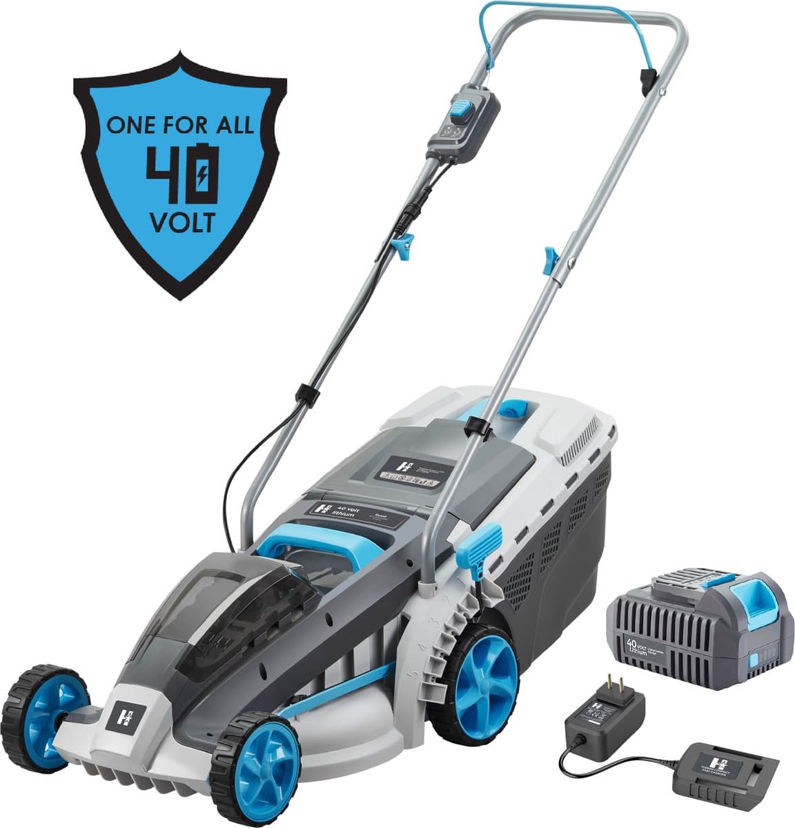 H-Ster accu grasmaaier Ruud 40V - snijbreedte 370mm - snijhoogte 25-75mm - incl. 40V accu en lader — afbeelding 1