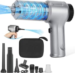 Handstofzuiger 12000 Pa - 3-in-1 Mini Stofzuiger - Accu, USB Oplaadbaar en Lichtgewicht - Voor Auto en Huis — thumbnail 1