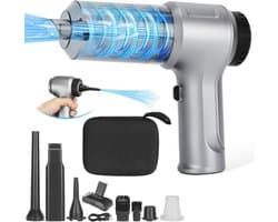 Handstofzuiger 12000 Pa - 3-in-1 Mini Stofzuiger - Accu, USB Oplaadbaar en Lichtgewicht - Voor Auto en Huis