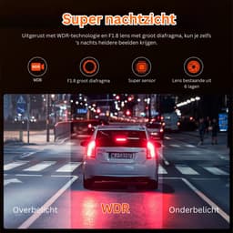 ApexArte® Dashcam voor Auto - Dualdashcam Voor en Achter - Full HD - 1080 - Zwart — thumbnail 4
