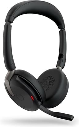Jabra Evolve2 65 Flex Link380a UC On Ear headset Computer Bluetooth Stereo Zwart Noise Cancelling Headset, Microfoon ui — thumbnail 1