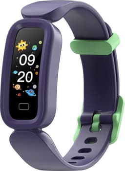 DrPhone KidstimeX12 – Smartwatch Voor Kinderen – Waterdichte Smartwatch – Smartwatch Met Notificaties Meldingen – Hartslagmeter – Stappen & Calorietelleren – Donker Paars — thumbnail 1