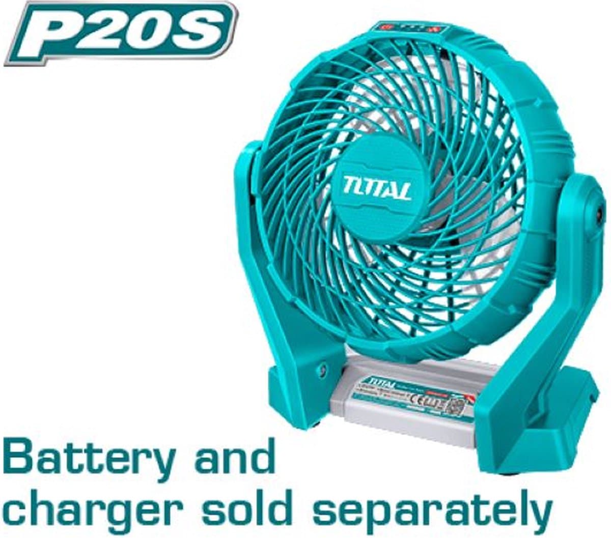 Total Tools Accu Ventilator 7'' 20V - Losse body — afbeelding 1