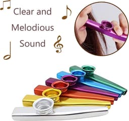 Kazoo Metaal - 6 Stuks - Kazoo Fluit in Diverse Kleuren - Muziekinstrumenten voor Kinderen — thumbnail 3