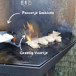 B0BS BBQ - Cortenstaal - Cortenstaal Barbecue - Praktische aslade - Platte achterkant - Ingebouwde lekrand — thumbnail 5