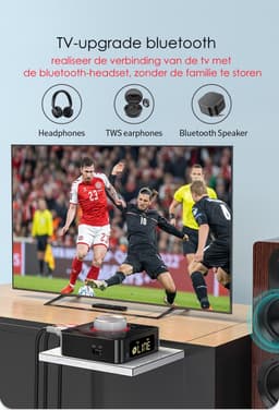 Levabe - Multi Connect Bluetooth Receiver & Transmitter - LCD scherm - Auto - TV - Bluetooth Transmitter - 2 in 1 Zender en Ontvanger - Audio Adapter - 3.5mm AUX/RCA/Optisch/Coax/usb/TF/SD — thumbnail 5