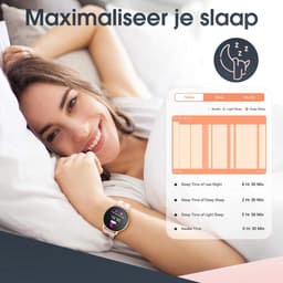 SAMMIT Smartwatch Dames Goud - Meldingen - Met Stappenteller & GPS - Iphone & Android - Smartwatch Dames — thumbnail 3