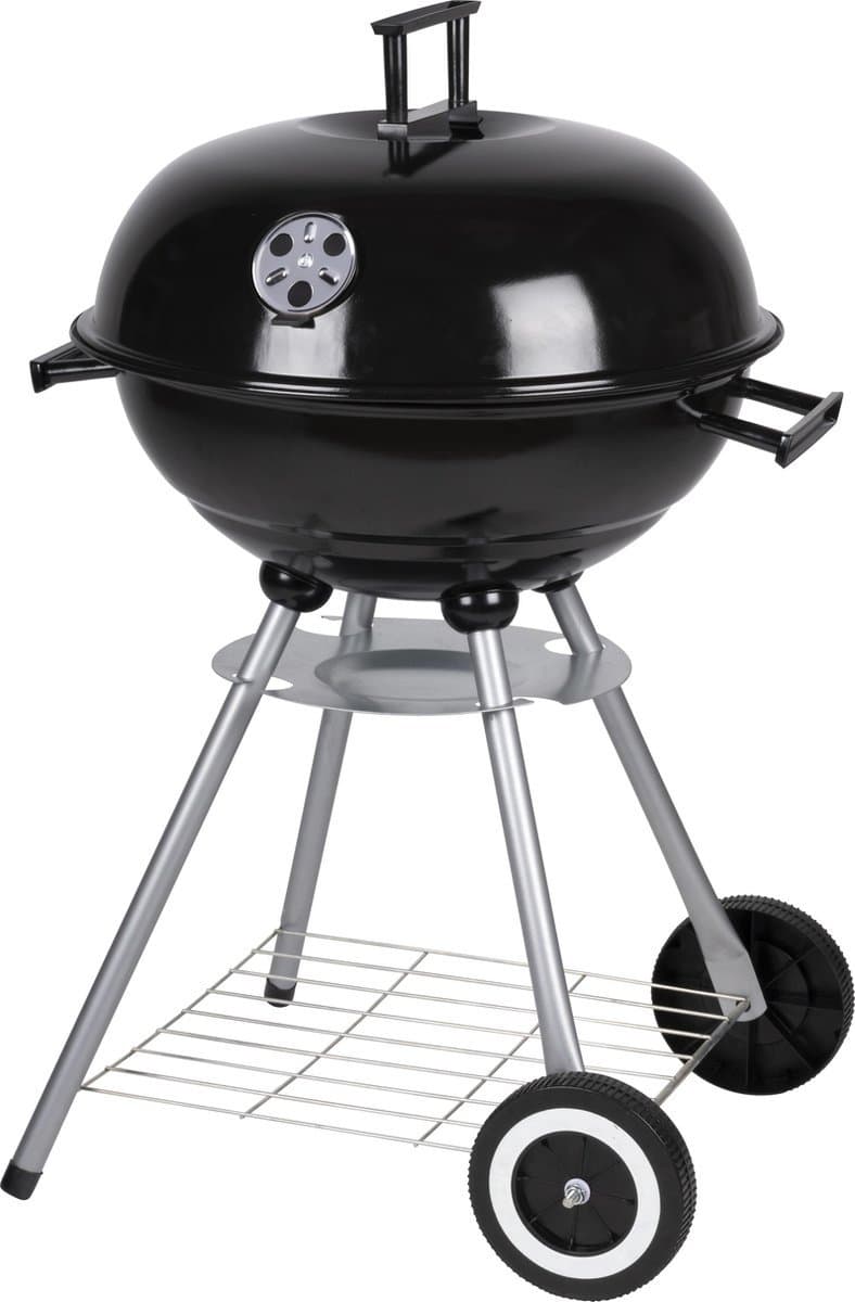BBQ - Houtskoolbarbecue - Kogelbarbecue 45 x 70 centimeter - Ronde Barbecue - Barbecue op Wielen - Zwart - Metaal — afbeelding 1