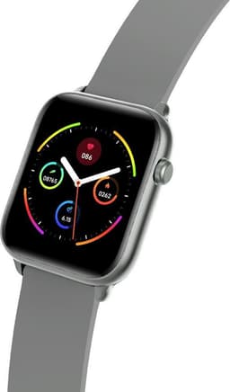 Belesy® Pro - Smartwatch Dames - Smartwatch Heren - Horloge - 1.3 inch - Kleurenscherm - Full Touch - Stappenteller - Grijs - Siliconen - Moederdag — thumbnail 4