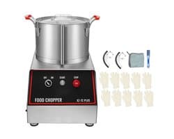Elektrische groente- en fruitsnijder - Multi-cutter - 750 W - 7,71 L Capaciteit - RVS Behuizing - Drukknopbediening - Horecakwaliteit