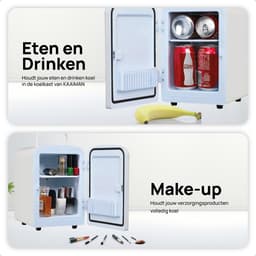 Kaaiman® Mini Koelkast 4L - Kleine Koelkast 12V/220V - Cosmetische Koelkast - Warm en Koud Functie - Skincare Fridge - Mini koelkast Slaapkamer - Wit — thumbnail 5