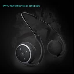 EXCITAT Draadloze hoofdtelefoon - Bluetooth sporthoofdtelefoon - Opvouwbaar - Met microfoon - Draagbaar - Zwart — thumbnail 3