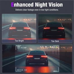 Dashcam 3-kanaals 1080P voor en binnen met auto — thumbnail 5