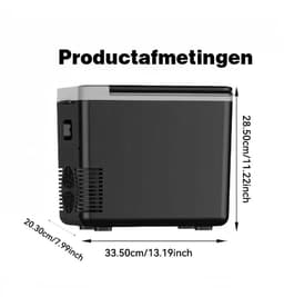 Mini Koelkast – Skincare Fridge – Make-up & Beauty – Koelen en Verwarmen – AC 220V & 12V Auto Stekker – Draagbaar – 6 Liter – Zwart — thumbnail 2