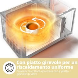 Zwarte Magnetron 20 Liter met 5 Vermogensstanden en Snelle Onddooi-Functie — thumbnail 2