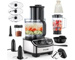 Krachtige Keukenmachine met Hakmolen, Mixer en Diversen Accessoires - 1300W