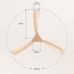 Grote Stille Plafondventilator met 6 Snelheden en Programmeerbare Timer - Perfect voor Ruimtes van 26m² tot 37m² — thumbnail 1
