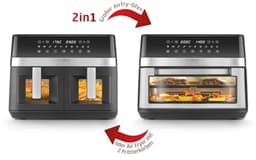 Dubbele Heteluchtfriteuse met 2 Kamers en 11 Liter Volume - Gezond en Versnel Koken — thumbnail 5