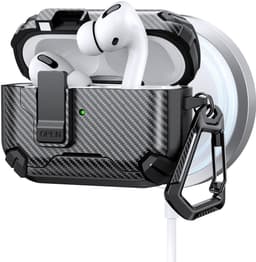 Telestore - AirPods Pro 3 Carbon hard case cover - Carbon hybride zwart hoesje Beschermhoes - AirPods pro 3 Cover - hoesje geschikt voor Apple Airpods pro 3 - zwart - Carbon hard cover - met MagSafe functie — thumbnail 2