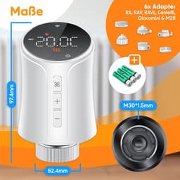 Wifi Radiatorthermostaat met Smart Home App-besturing - Energiebesparende Thermostaat voor Radiatoren — thumbnail 4