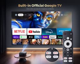 Wifi Bluetooth Projector - Mini Beamer - Full Hd Inheemse 1080P - 4K Kwaliteit- Scherm - Projector - 500 Ansi 6D - Draagbaar en Heldere Beelden - Zwart — thumbnail 4