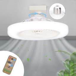 Moderne Inbouw Ceiling Fan met Verlichting 36W voor Binnengebruik - Mini Ventilator met LED Lamp voor Slaapkamer, Woonkamer en Keuken — thumbnail 1