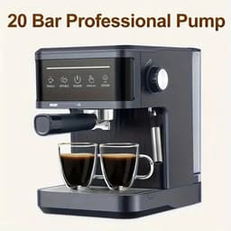 Nyvore Koffiezetapparaat Met Melkopschuimer - Italiaanse Espressomachine - 20 bar - Semi Automatisch - Compact & Stijlvol — thumbnail 1