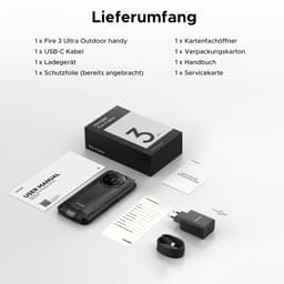 DOOGEE Fire 3 Ultra 4G- AI Outdoor telefoon - Robuuste Smartphone - Android 15 -24 GB RAM+256 GB ROM/2 TB TF - 8350 mAh/18W -Unisoc T7200 -5,5-inch HD -NFC + Face ID + Vingerafdrukscanner- Grijs — thumbnail 5