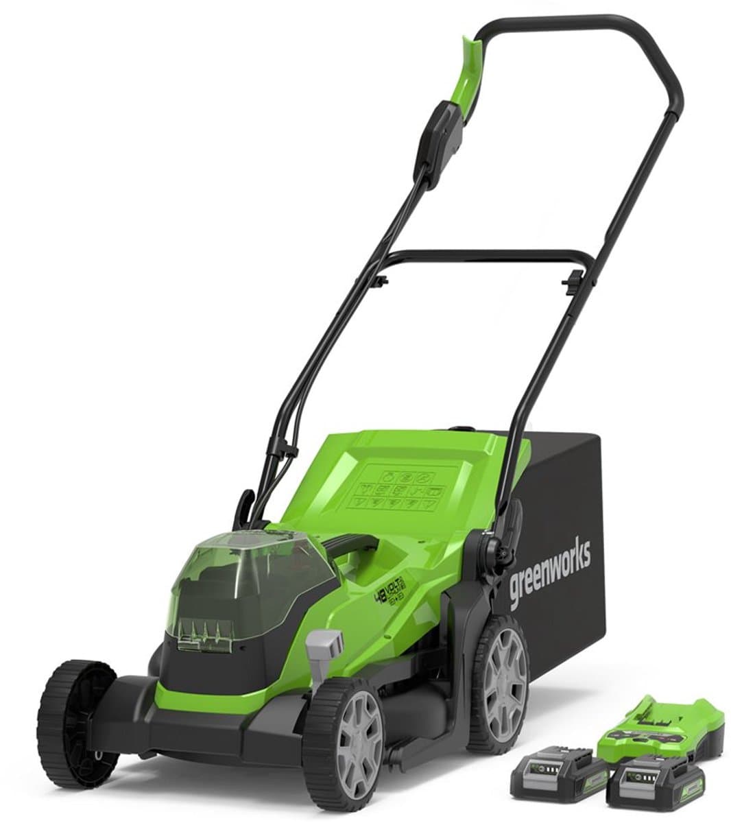 GreenWorks G24X2LM36K2X 3-in-1 36cm 48V Grasmaaier — afbeelding 1
